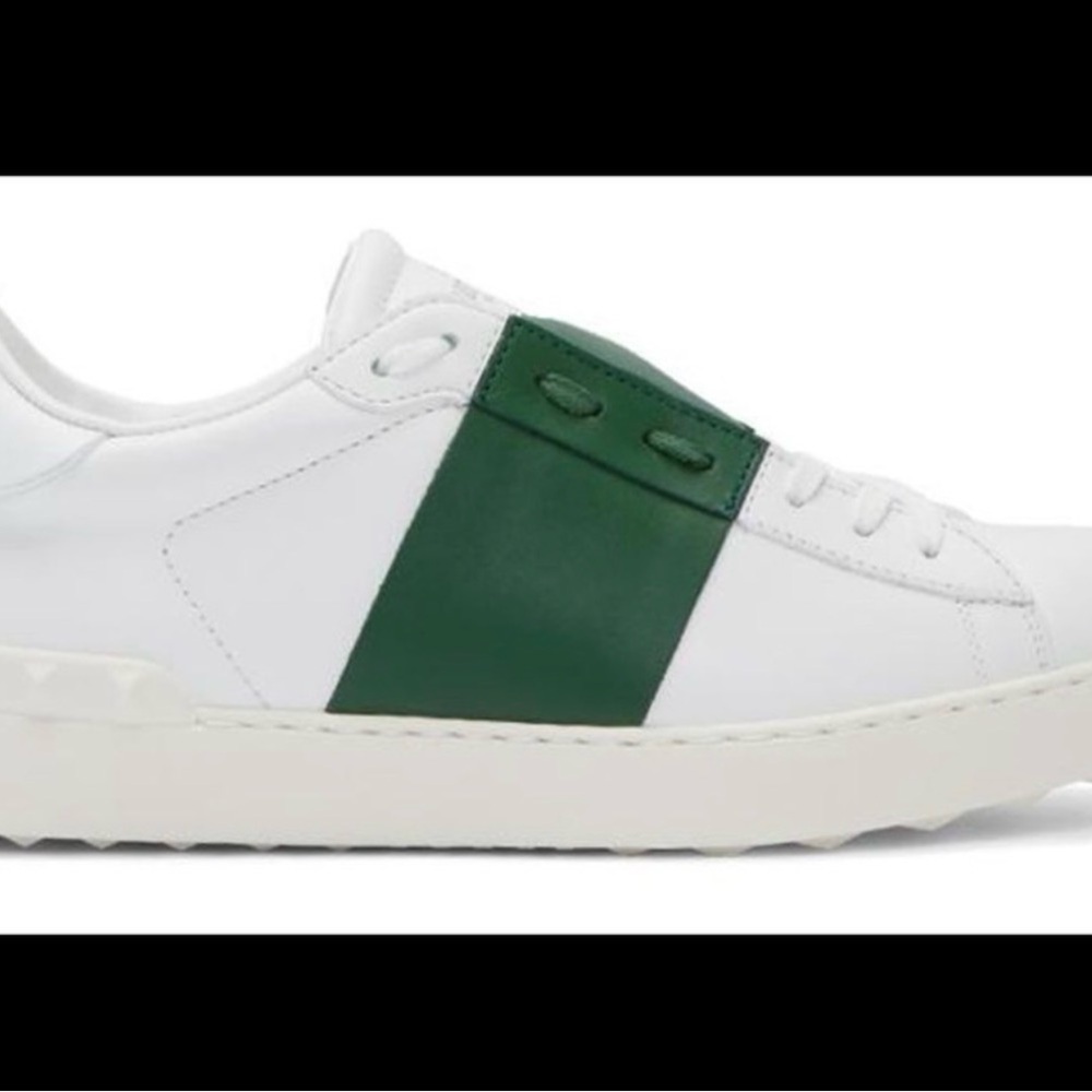 White and Green Valentino  Sneakers